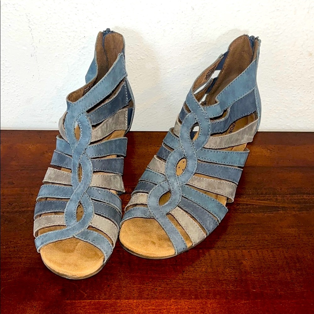 Rockport Multi Blue Strappy Gladiator Women's Sandals size 9